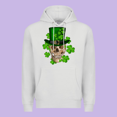 St. Patrick's Day Skull Premium Hoodie Designed By Ranaportraitstore