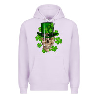 Lilac st. patrick's day skull Premium Hoodie - RanaPortraitStore