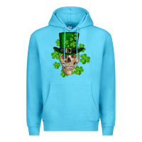 Ocean Blue st. patrick's day skull Premium Hoodie - RanaPortraitStore