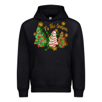 Black tis the season christmas cake Urban Hoodie - Zillion Design Studio