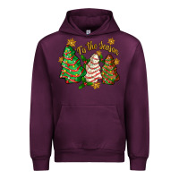 Mauve Wine tis the season christmas cake Urban Hoodie - Zillion Design Studio