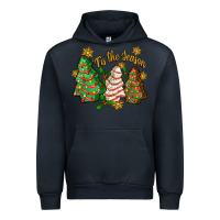 Navy tis the season christmas cake Urban Hoodie - Zillion Design Studio