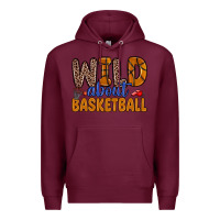Burgundy wild about basketball Premium Hoodie - Zillion Design Studio