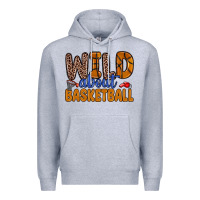 Heather Grey wild about basketball Premium Hoodie - Zillion Design Studio