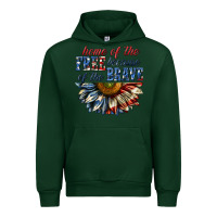 Forest Green home of the free because of the brave sunflower bi Urban Hoodie - texasbilliewilder