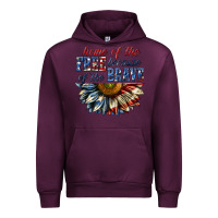 Mauve Wine home of the free because of the brave sunflower bi Urban Hoodie - texasbilliewilder