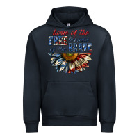 Navy home of the free because of the brave sunflower bi Urban Hoodie - texasbilliewilder