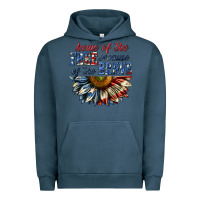 Pigment Midnight Navy home of the free because of the brave sunflower bi Urban Hoodie - texasbilliewilder