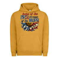 Pigment Peanut Butter home of the free because of the brave sunflower bi Urban Hoodie - texasbilliewilder