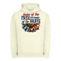 Pigment Pistachio home of the free because of the brave sunflower bi Urban Hoodie - texasbilliewilder