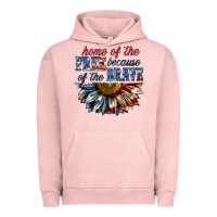 Pigment Salmon home of the free because of the brave sunflower bi Urban Hoodie - texasbilliewilder