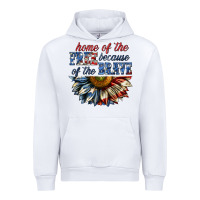 White home of the free because of the brave sunflower bi Urban Hoodie - texasbilliewilder
