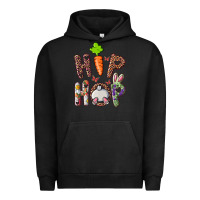 Pigment Black hip hop easter bunny Urban Hoodie - RanaPortraitStore