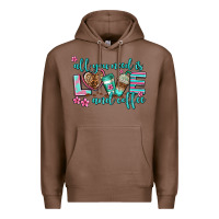 Chestnut all you need is love and coffee Premium Hoodie - AdoDesignShop