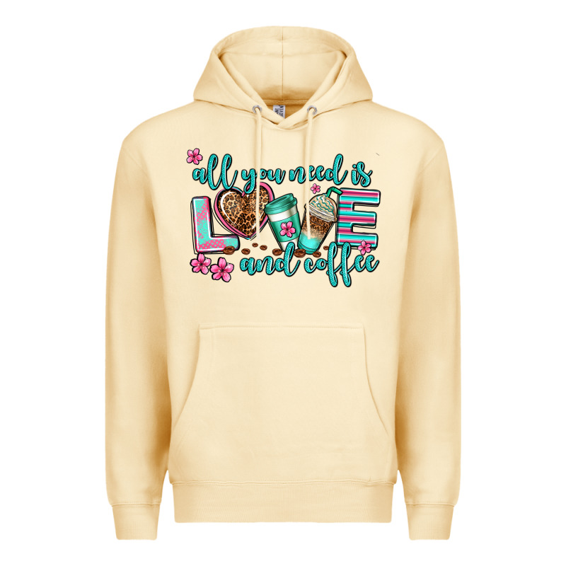 All You Need Is Love And Coffee Premium Hoodie by AdoDesignShop | Teevron