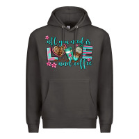 Smoke all you need is love and coffee Premium Hoodie - AdoDesignShop
