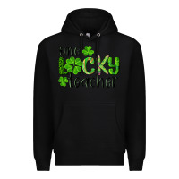 Black st. Patrick's day one lucky teacher Premium Hoodie - RanaPortraitStore