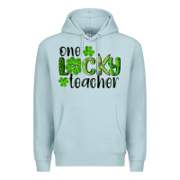 Blue Mist st. Patrick's day one lucky teacher Premium Hoodie - RanaPortraitStore