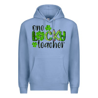 Colony Blue st. Patrick's day one lucky teacher Premium Hoodie - RanaPortraitStore
