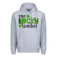 Heather Grey st. Patrick's day one lucky teacher Premium Hoodie - RanaPortraitStore
