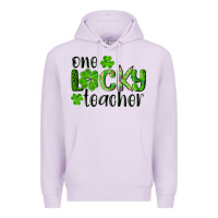 Lilac st. Patrick's day one lucky teacher Premium Hoodie - RanaPortraitStore