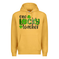 Mustard st. Patrick's day one lucky teacher Premium Hoodie - RanaPortraitStore