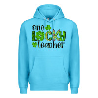 Ocean Blue st. Patrick's day one lucky teacher Premium Hoodie - RanaPortraitStore
