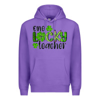 Purple st. Patrick's day one lucky teacher Premium Hoodie - RanaPortraitStore