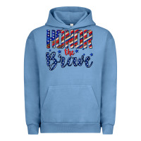 Pigment Pebble Blue honor the brave Urban Hoodie - texasbilliewilder