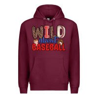 Burgundy wild about baseball Premium Hoodie - Zillion Design Studio
