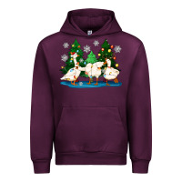 Mauve Wine christmas duck Urban Hoodie - Zillion Design Studio