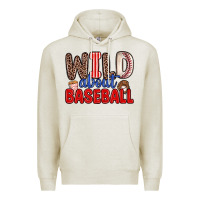 Oatmeal Heather wild about baseball Premium Hoodie - Zillion Design Studio