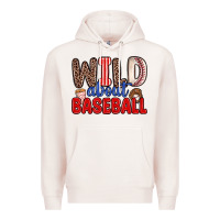 Pale Pink wild about baseball Premium Hoodie - Zillion Design Studio