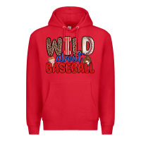Red wild about baseball Premium Hoodie - Zillion Design Studio