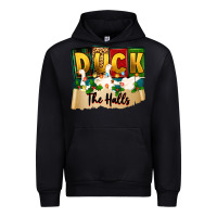 Black christmas duck the halls Urban Hoodie - Zillion Design Studio
