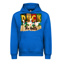Cobalt christmas duck the halls Urban Hoodie - Zillion Design Studio