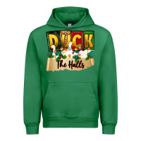 Emerald christmas duck the halls Urban Hoodie - Zillion Design Studio