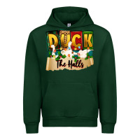 Forest Green christmas duck the halls Urban Hoodie - Zillion Design Studio