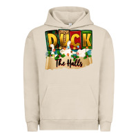 Pigment French Oak christmas duck the halls Urban Hoodie - Zillion Design Studio