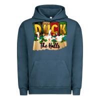 Pigment Midnight Navy christmas duck the halls Urban Hoodie - Zillion Design Studio