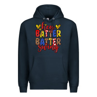 Navy hey batter batter swing softball Premium Hoodie - Zillion Design Studio