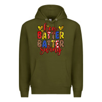 Army Green hey batter batter swing softball Premium Hoodie - Zillion Design Studio