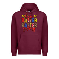 Burgundy hey batter batter swing softball Premium Hoodie - Zillion Design Studio