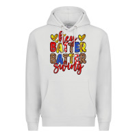 Dove Grey hey batter batter swing softball Premium Hoodie - Zillion Design Studio