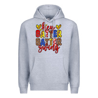 Heather Grey hey batter batter swing softball Premium Hoodie - Zillion Design Studio