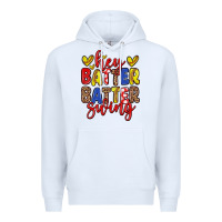 White hey batter batter swing softball Premium Hoodie - Zillion Design Studio