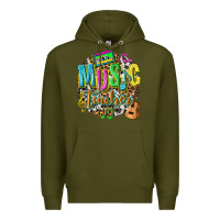 Army Green music teacher Premium Hoodie - texasbilliewilder