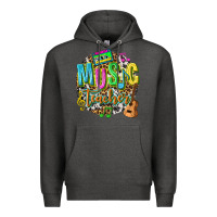 Charcoal Heather music teacher Premium Hoodie - texasbilliewilder