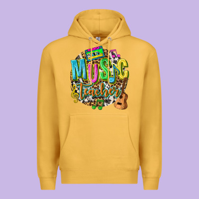 Music Teacher Premium Hoodie Designed By Texasbilliewilder