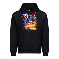 Black hotdog with beers billie wilder Urban Hoodie - texasbilliewilder